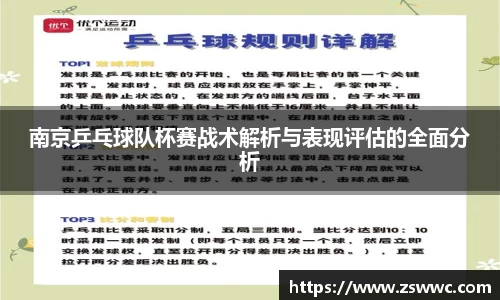 南京乒乓球队杯赛战术解析与表现评估的全面分析